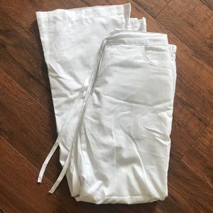 White scrub pants